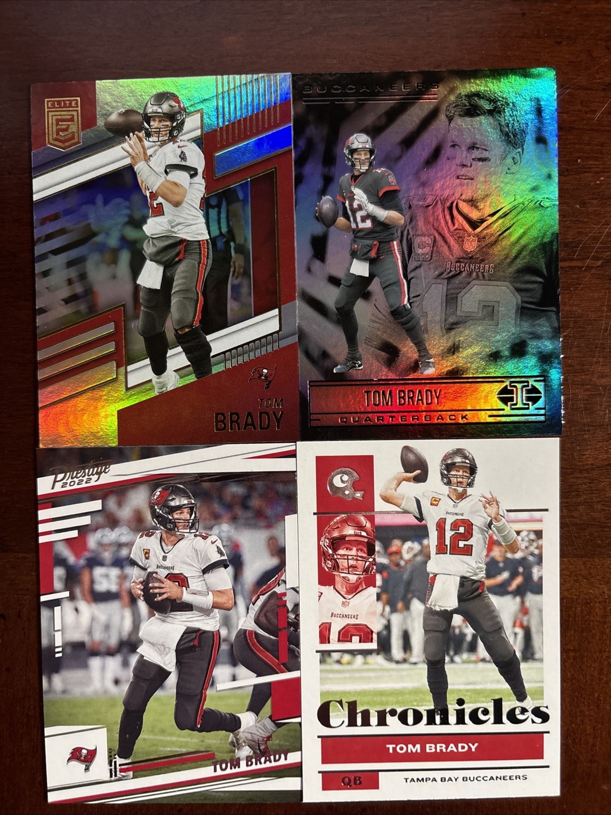 Panini Tom Brady New England Patriots Tampa Bay Bucs 4 Card Lot