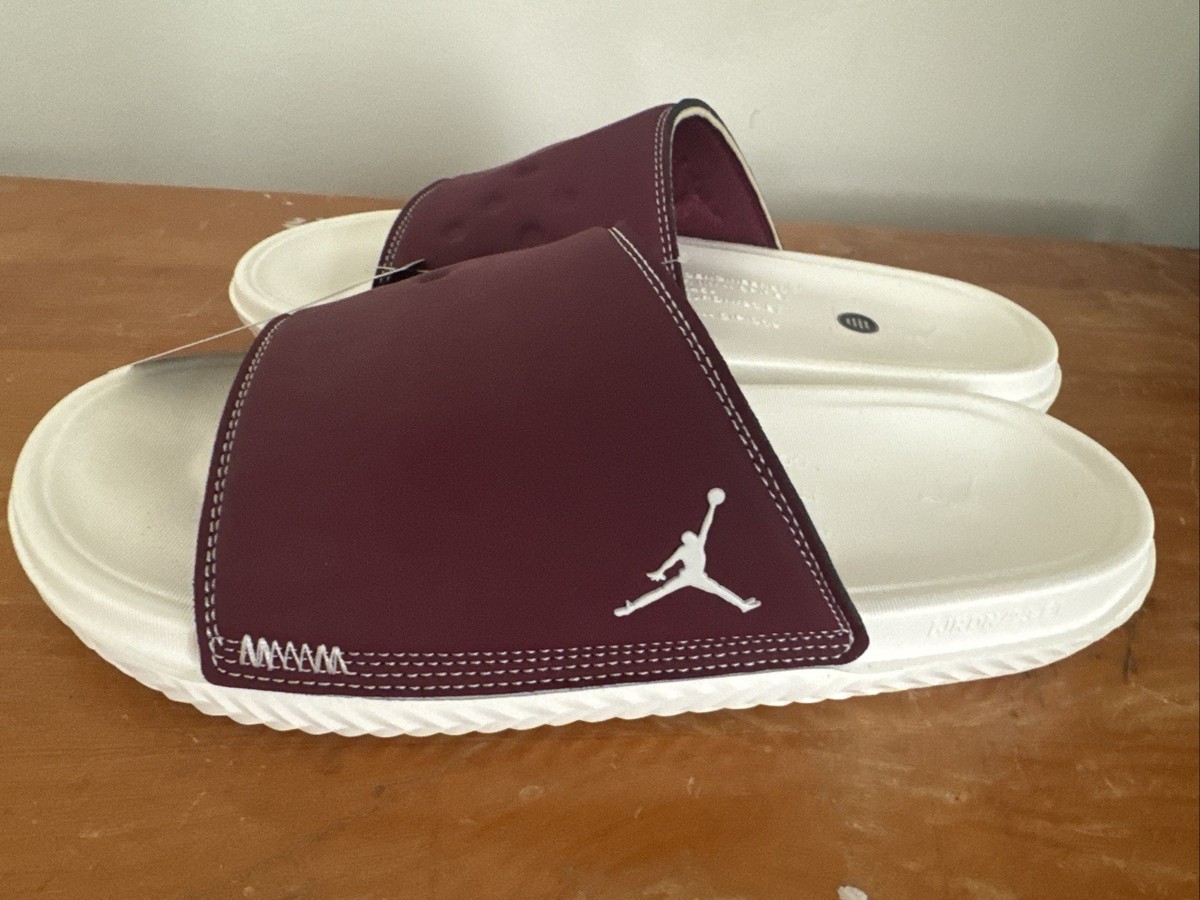 NIKE AIR JORDAN PLAY SLIDE CHERRYWOOD RED-SAIL-BLACK  display picture 1