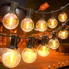 100FT Outdoor String Lights LED G40 Globe Patio Café Waterproof Backyard Decor