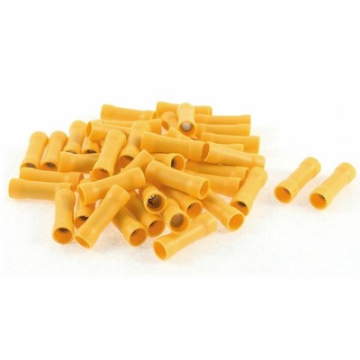 Insulated Connector Electrical Wire Crimp Terminals Yellow 7 x 8 x 25mm 45Pcs KD
