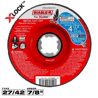 DIABLO DBX045063701F 4-1/2'' Type 27 Metal Cut-Off Disc