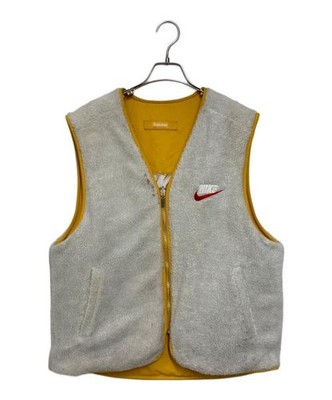 SUPREME × NIKE Reversible Nylon Sherpa Vest Yellow x Beige AR5 | eBay