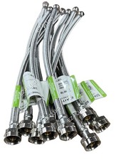 10Pk 16" Metal Toilet Water Supply Line 3/8" x 7/8" Braided Connector Hose