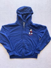Vintage Disneyland Mickey Mouse Zip Hoodie Blue Disney Parks Y2K Size M USA Vibe