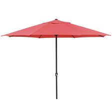 13FT Outdoor Patio Umbrella Aluminum UV Block Market Garden Beach Yard Red