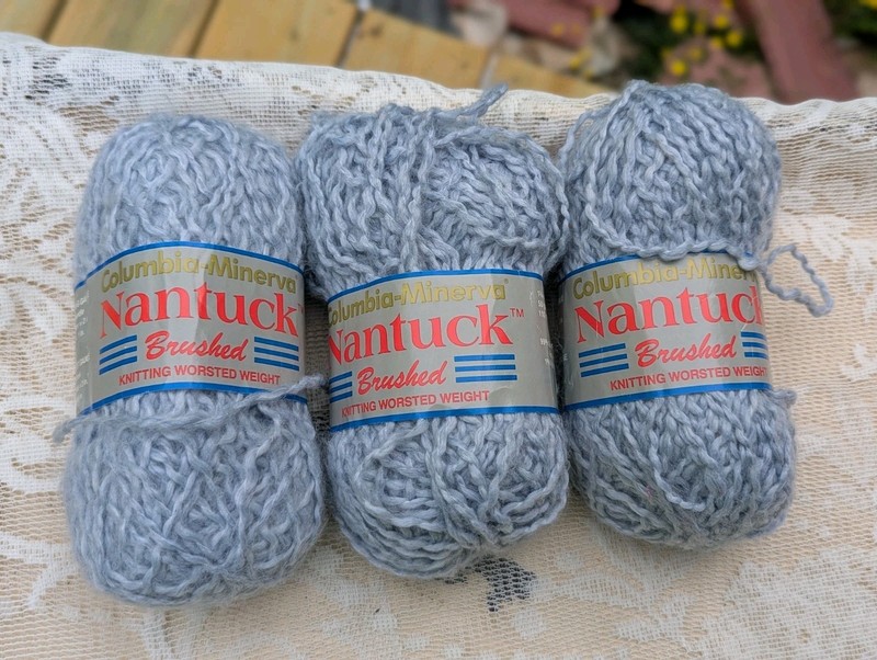 Lot of 3 Skeins Nantuck Brushed Knitting Worsted Weight  Sonora #1521 (1 3/4 oz)