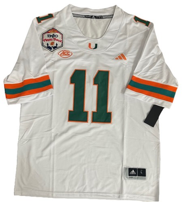 #ad Carson Beck Miami Hurricanes Mens L Large RARE Jersey New Stitched Vrbo Bowl $179.99