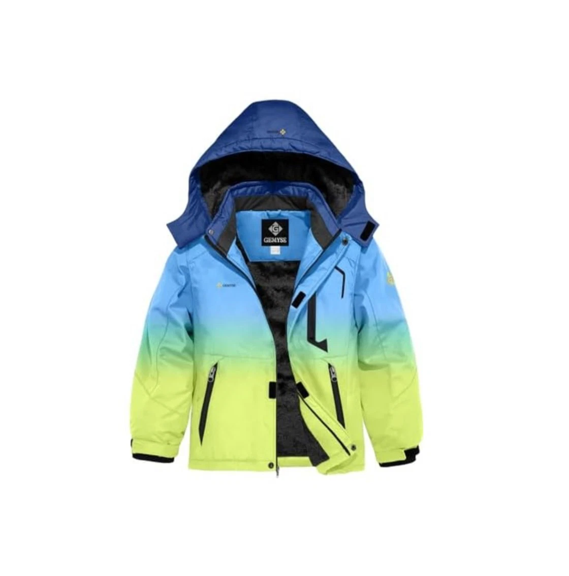 GEMYSE Boys Ski Jacket Size 8 Waterproof Windproof Snow Coat Hooded