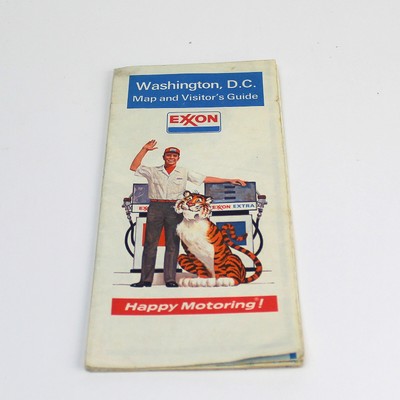 Exxon Washington DC & Umgebung Karte und Besucherführer - 1973. Guter Zustand.