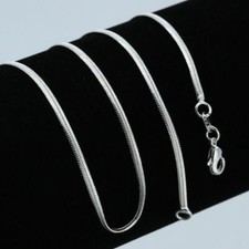 925 Sterling Silver 20 2mm Flat Snake Chain New