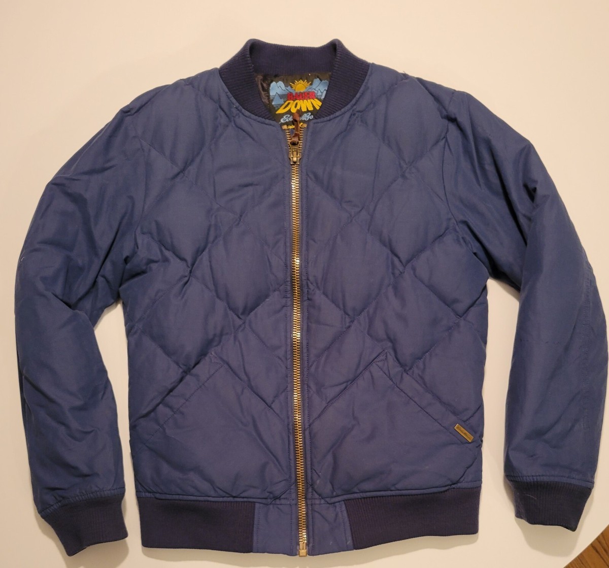 VINTAGE Eddie Bauer 1936 Skyliner Model Down Jacket Zip Navy VINTAGE Eddie Bauer 1936 Skyliner Model Down Jacket Zip Navy