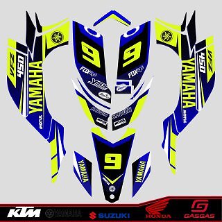 Yamaha YFZ 450 Custom ATV Graphics Kit 03-08 Carb 2004-2012