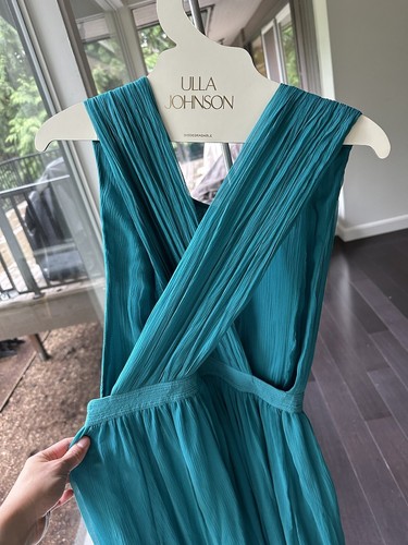 Ulla Johnson Sarai Dress - Montego Size 4 New with Tags Turquoise Cross Back - Picture 2 of 6