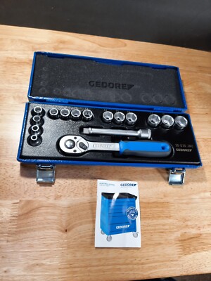 Gedore Socket set 3/8'' 16 pcs hex 6-19 mm 2682885