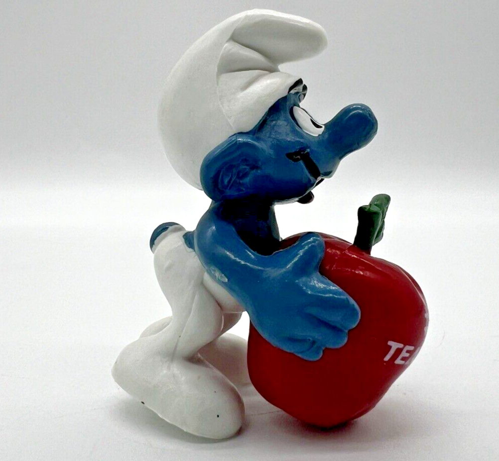 20131 Schtroumpf cornet orange pommes frites smurf puffi schtroumpfette