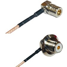 RG316 QMA MALE ANGLE to UHF Female Angle Bulkhead RF Cable Rapid-SHIP LOT