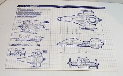 Battle Force 2000 Vector ORIGINAL Blueprints Vintage 1987 Hasbro G.I.Joe ARAH