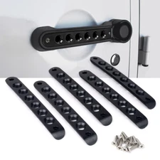 BLACK Aluminum Tailgate Door Handle Insert Trim for 07-18 Jeep Wrangler JK JKU