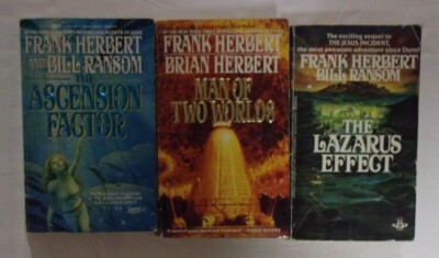 FRANK HERBERT LOT OF 6 PAPERBACKS USED DOSADI,LAZURUS,HELLSTROM,MAN 2 WORLDS