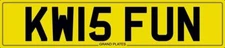 KW INITIALS NUMBER PLATE KW15 FUN PRIVATE REGISTRATION WITH FEES INCLUDED 