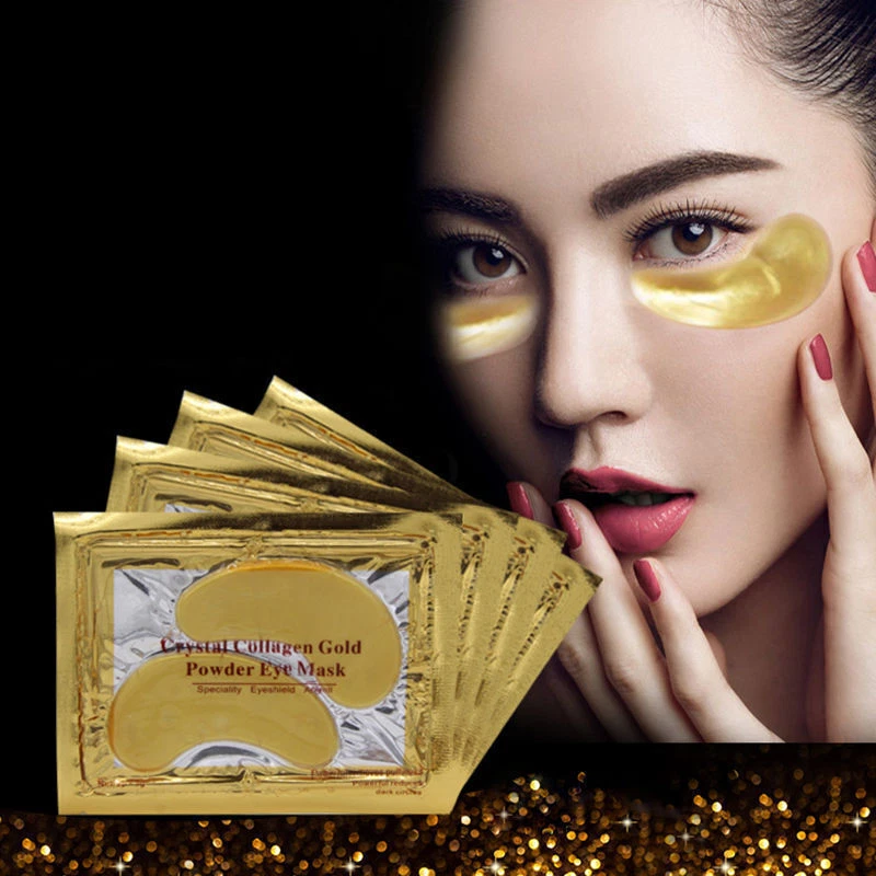 1-200pcs 24k Gold Eye Collagen Aging Wrinkle Under Crystal Gel Patch Anti Mask - Image 2 of 4