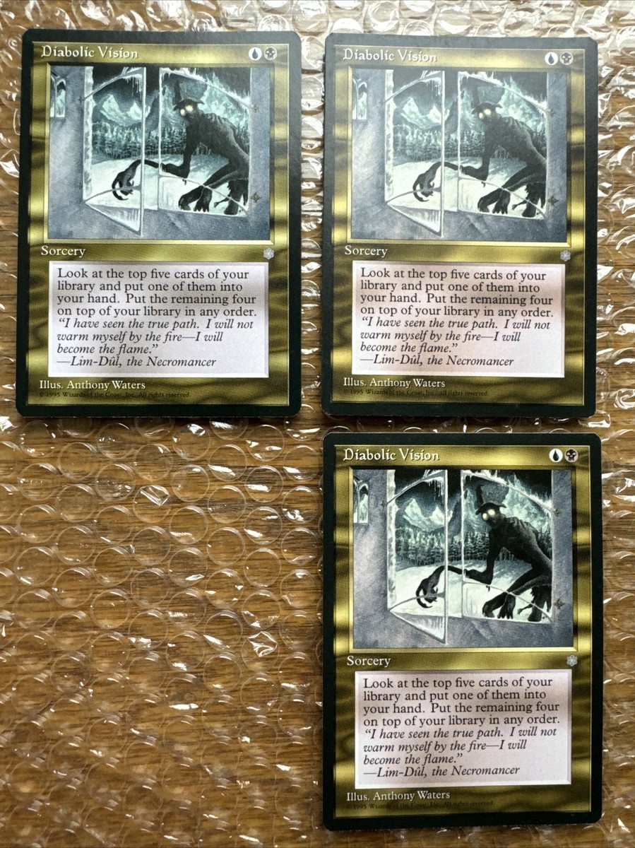 Set Of 3 (3x X3) MTG Diabolic Vision Ice Age Uncommon | Near Mint