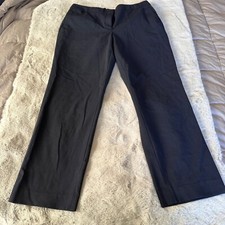 Ann Taylor Womens Curvy Fit Black Trousers Size 6 Polyester  Rayon Blend