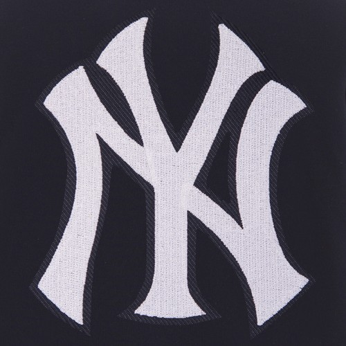 MLB New York Yankees Reversible Fleece Jacket PVC Sleeves Embroidered Logos JH - Picture 4 of 6