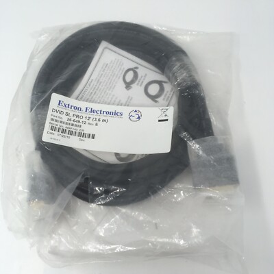 NEW Extron DVID SL PRO 12' (3.6 m) Part 26-649-12 Rev E Single Link DVI-D Cable