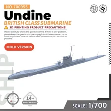 SSMODEL SS700955 1/700 Military Model Kit British Undine Class Submarine