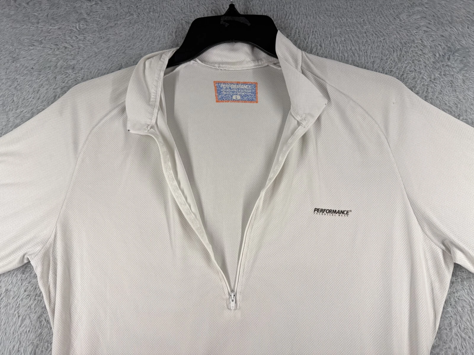  performance cycling long sleeve 1/2 zip polyester read 