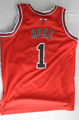 Chicago Bulls Jersey Adidas #1 Rose Red Shirt Size Boys M NBA