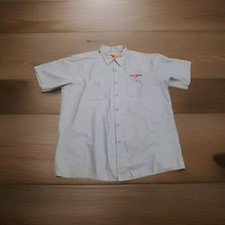 CANAL BARGE WORK SHIRT Blue Factory Uniform Red Kap Workshirt Logo Size XXL