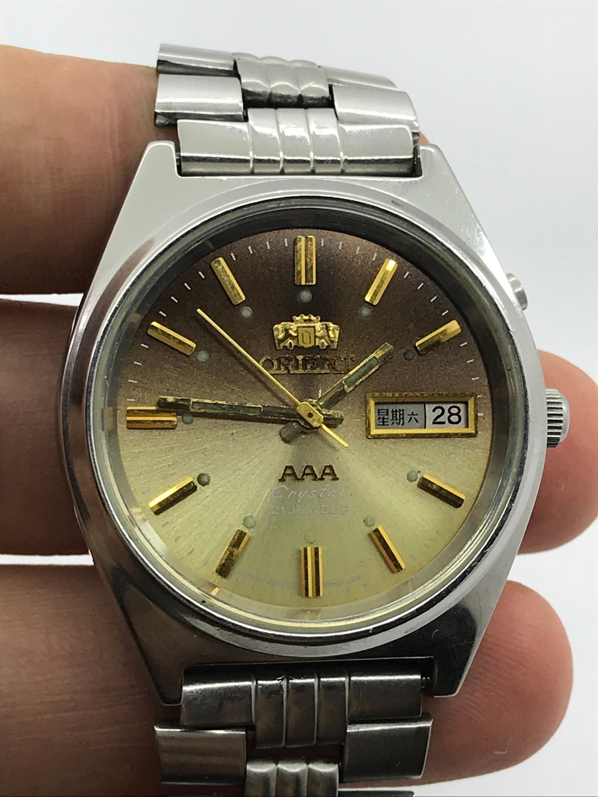 Vintage ORIENT Watch AAA Crystal 21J Automatic Japan M4640 Working