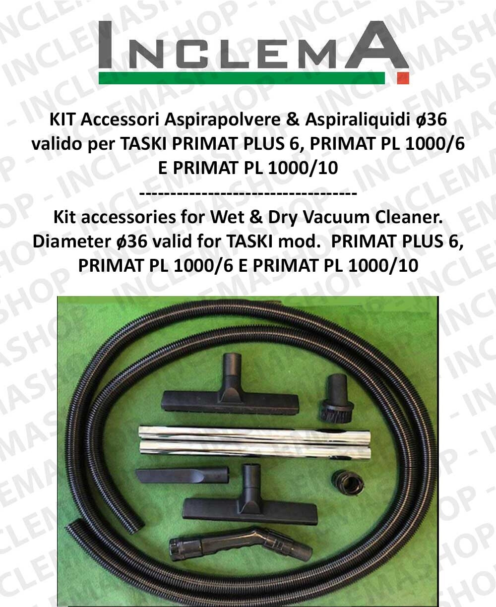 KIT Accesorios Aspiradores en seco/húmedo ø36 válido para TASKI mod. PRIMAT P