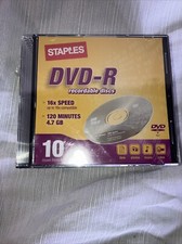 DVD-R  Recordable Discs  10 Discs  16X Speed  120 Mins.  4.7GB  NIP 