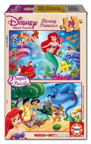 16 pcs jigsaw puzzle: Super - 2x16 Disney Princess (Disney Family) (EDUCA 13290) - Picture 1 of 1