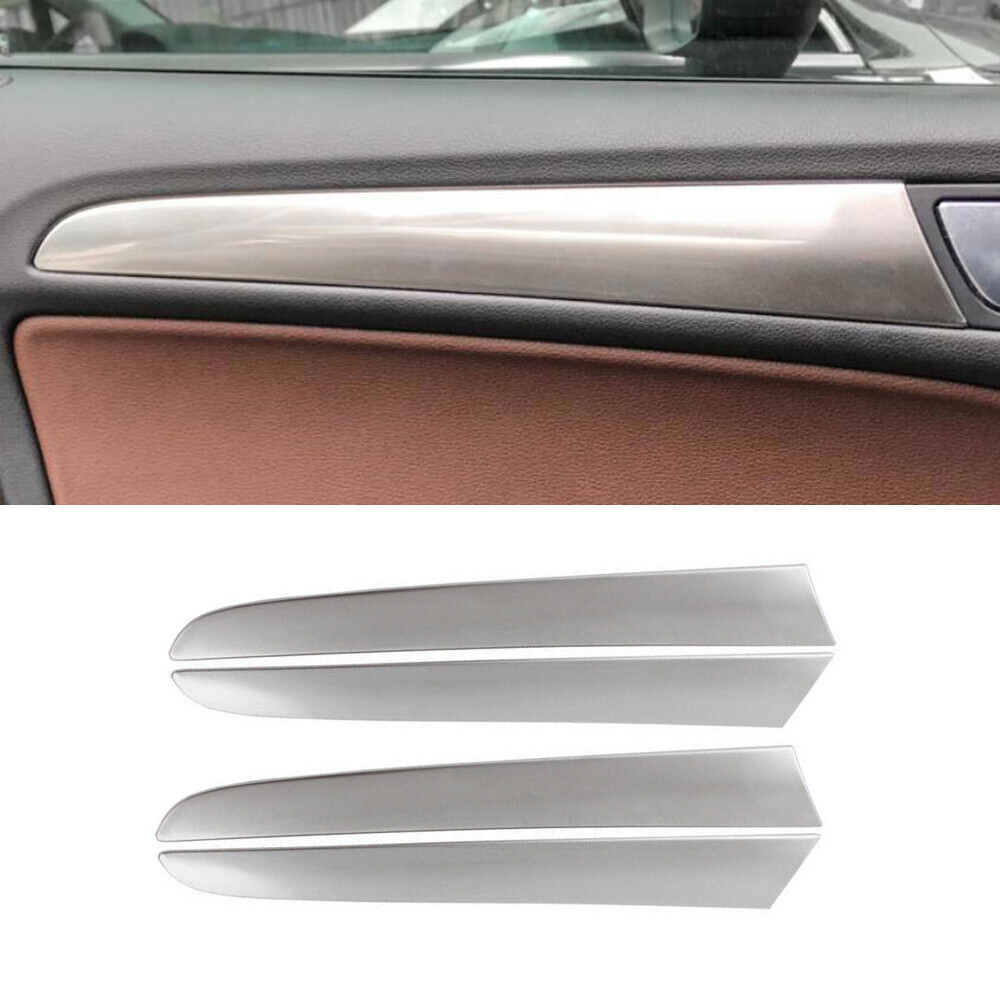 Fit For Audi Q5 2009-2017 Silver Titanium Car Inner Door Strip Panel Cover Trim