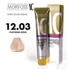 MORFOSE 10 HAIR COLOR CREAM 12.03 PLATINIUM GOLD 3.38OZ M1035OZ1203