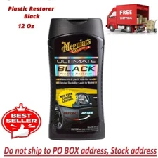 Meguiars Car Black Plastic Restorer Fluid 12 oz Ultimate Trim Protect Restore US