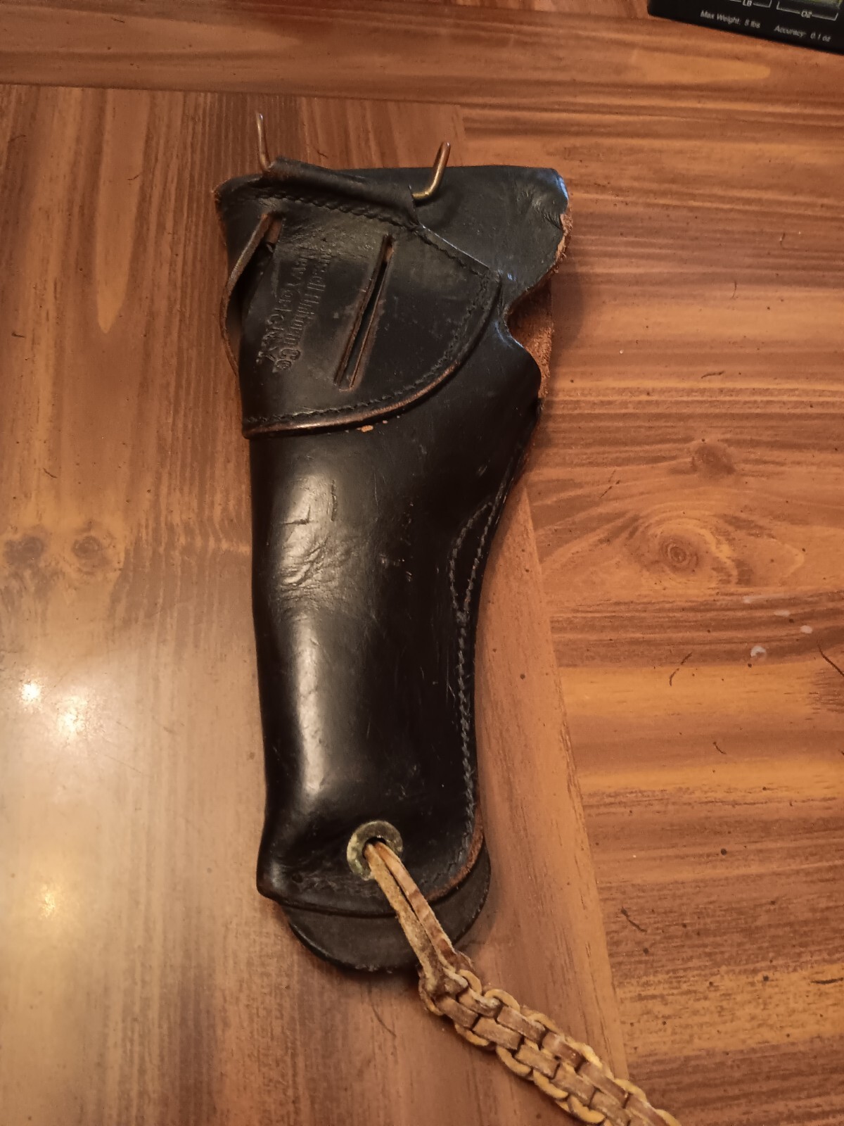 Vintage Russell Uniform Co. New York BLACK LEATHER FLAP HOLSTER (24863) eBay