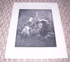1909 REMBRANDT AND SASKIA by Rembrandt van Rijn Print