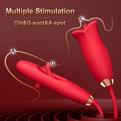 G-Spot Vibrator Flapping Vibrating Licking Clitoris Oral Tongue Massager Sex Toy - Picture 6 of 11