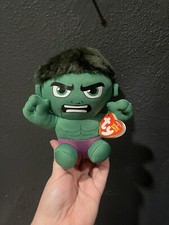 TY Hulk Beanie Baby Incredible Hulk Plush Stuffed Toy Marvel Green