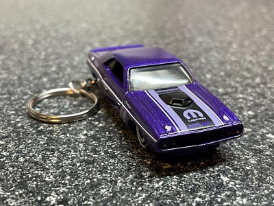 Fits 1970 Challenger Keychain Plum Purple Matchbox Hot Wheels SRT Cuda