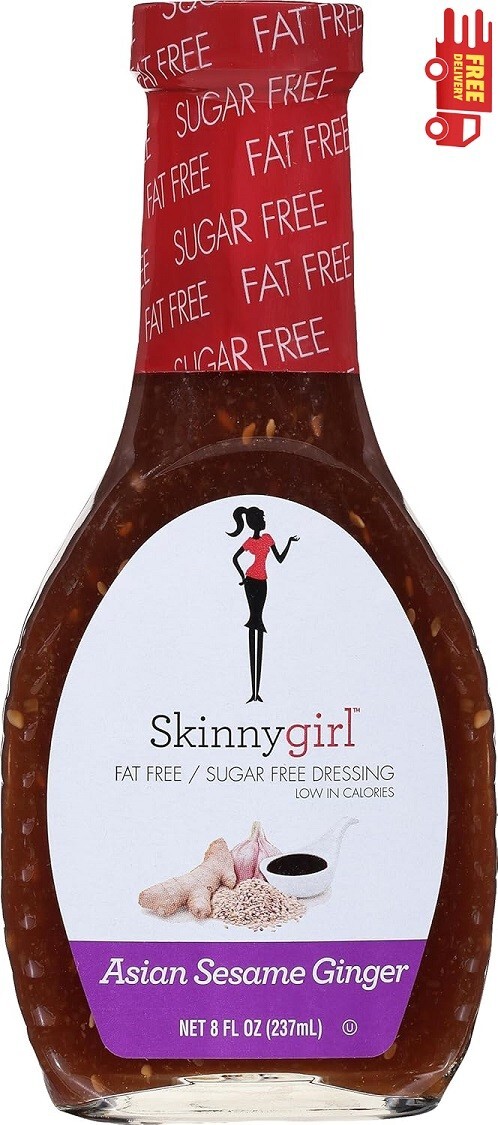 Skinnygirl Fat-Free Salad Dressing Sugar-Free Asian Sesame Ginger 8 Ounce
