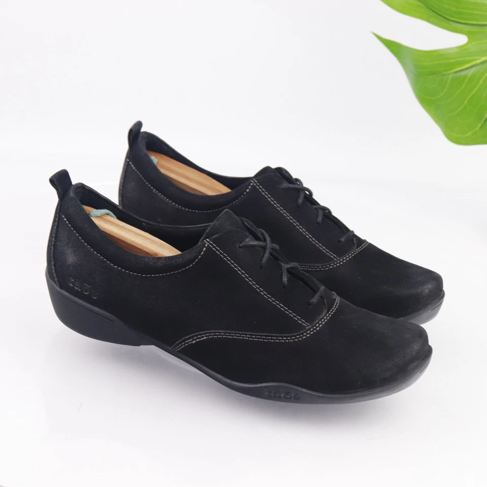 Taos Women's Gateway Oxford Size 9.5 Casual Shoe Sneaker Black Nubuck Comfy - Изображение 2 из 4