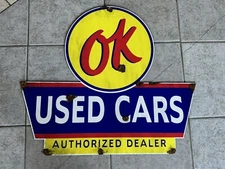 Antique style-barn find Look OK Used Cars Dealer Sales Service Sign