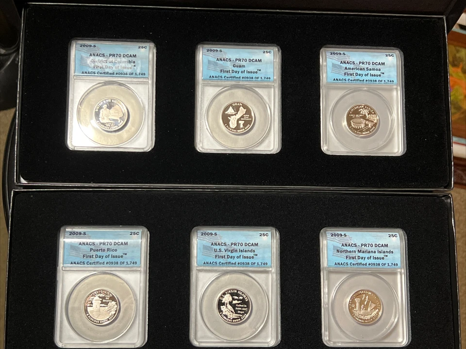 2009S ANACS 6 Coin Limited Edition Set DC & Territories PR70 In Gift Box X145 - Image 2 of 4