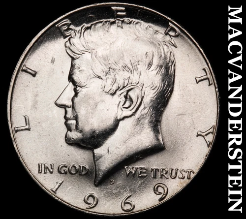 1969-D Kennedy Half Dollar- Silver- Scarce High Grade Luster No Reserve #J4206